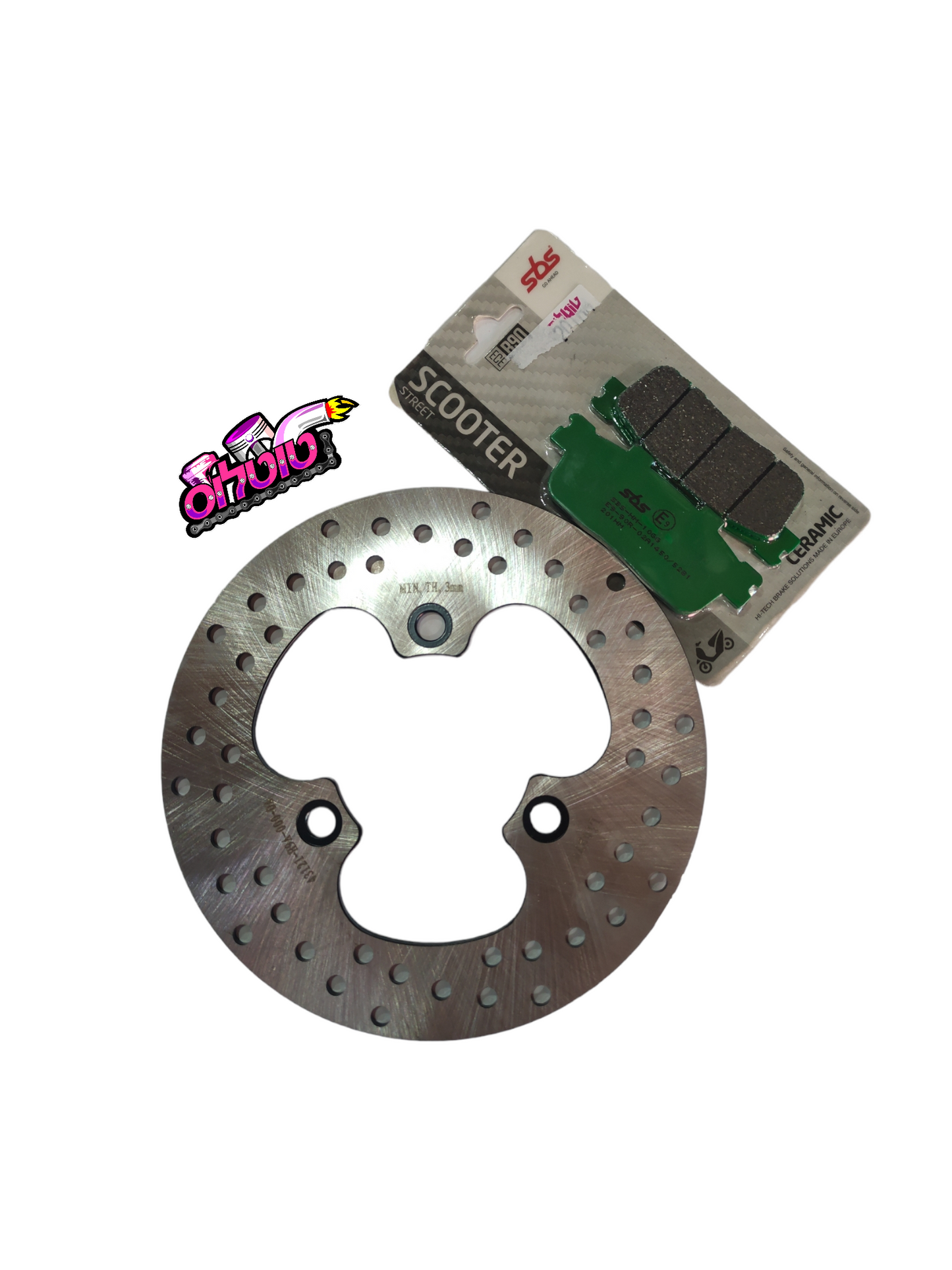 דיסק בלם ורפידות SBS אחוריות לגוירייד 125 EVO