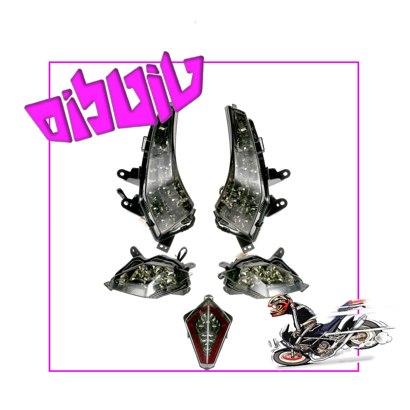 TMAX 530 סט פנסי לד